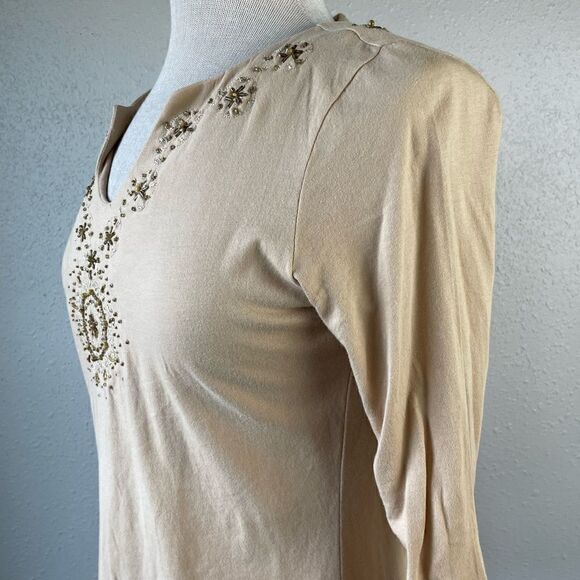 Style and Co. Three Quarter Sleeve V-Neck Top Size L EUC - Picture 5 of 8